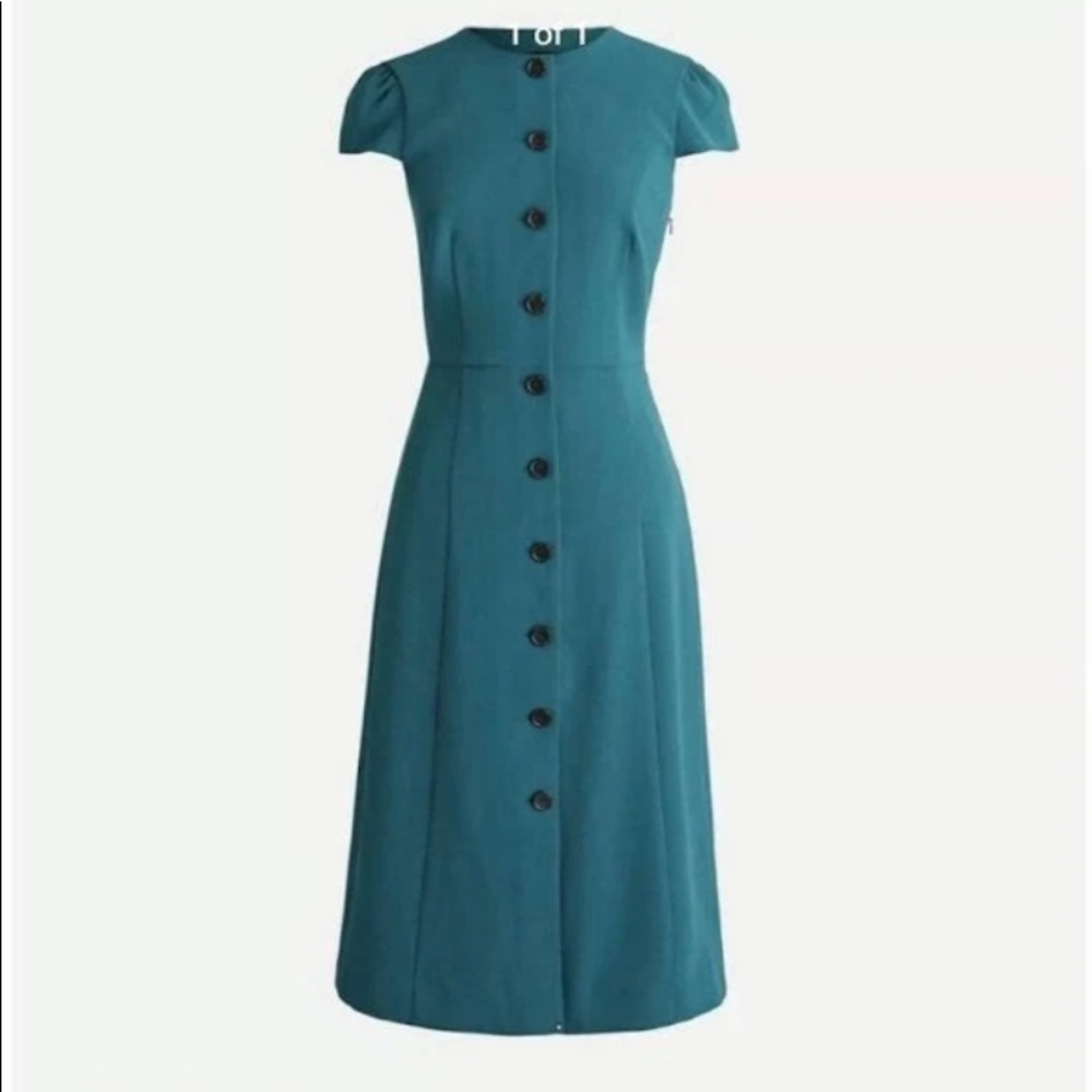 NWT J.Crew button-front midi dress